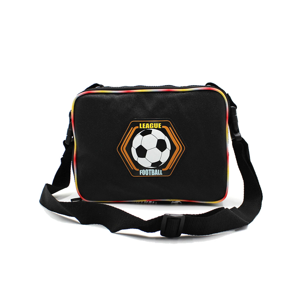 Black Football Cartoon Bana Bag Lunch Bag