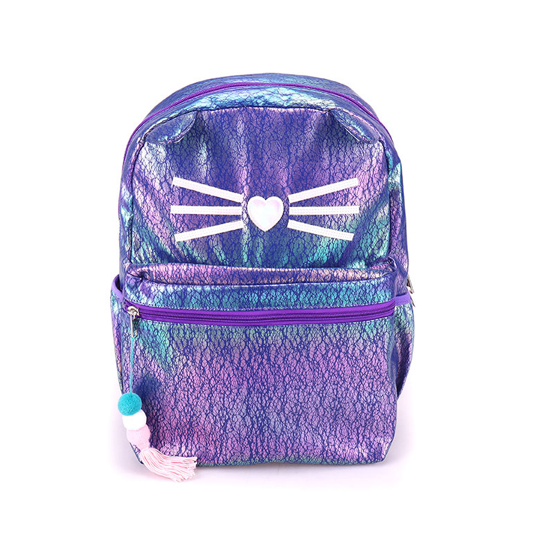 Katse PU Letlalo Student Schoolbag